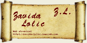 Zavida Lolić vizit kartica